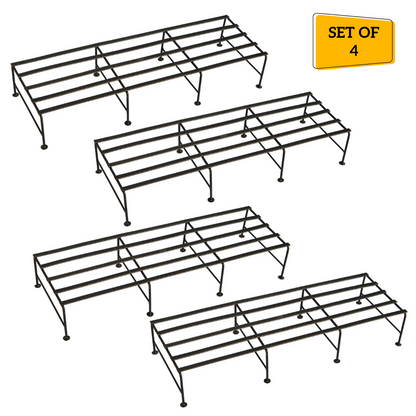 Rectangular Metal Planter Stand For Home & Garden | Set of 4 | Home BAEsic